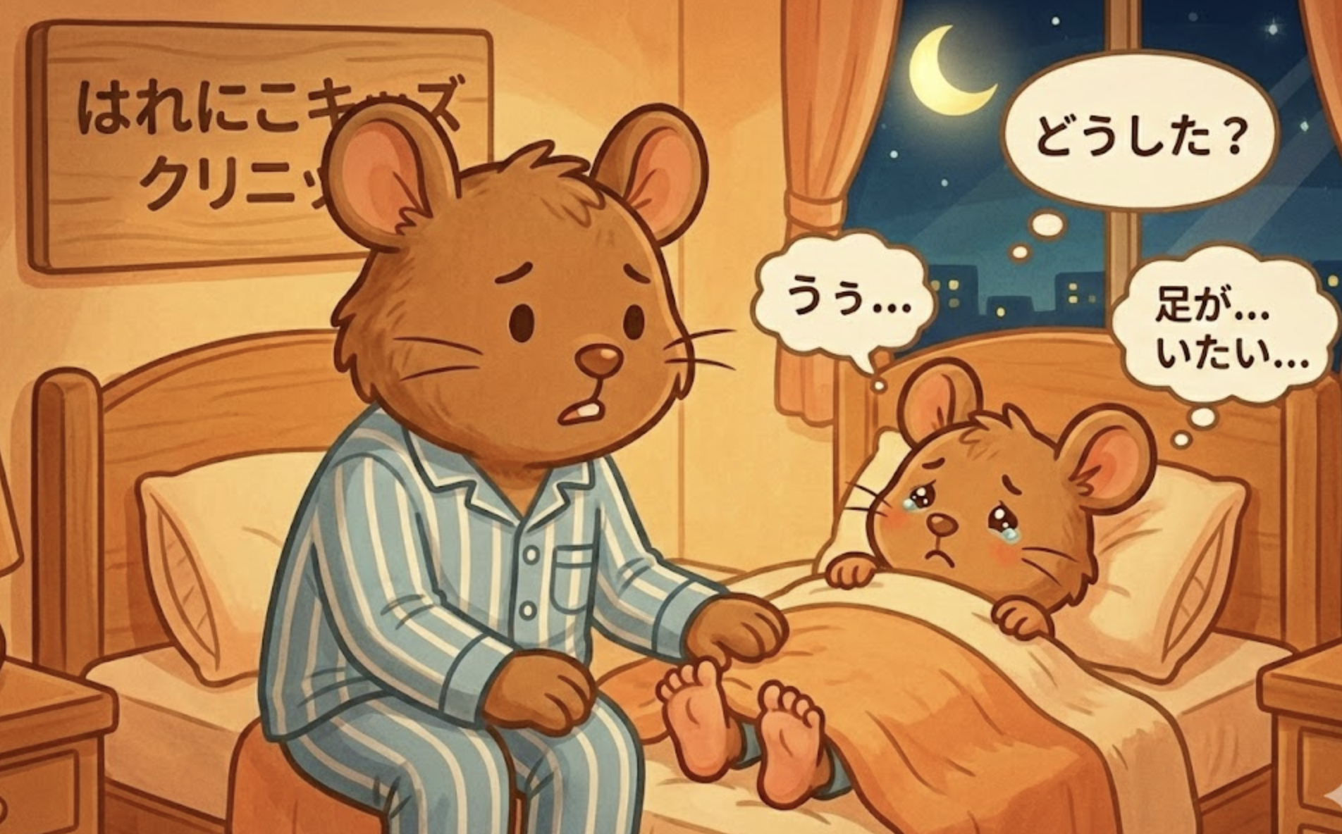 夜中に「足が痛い…」と泣くのは成長痛？